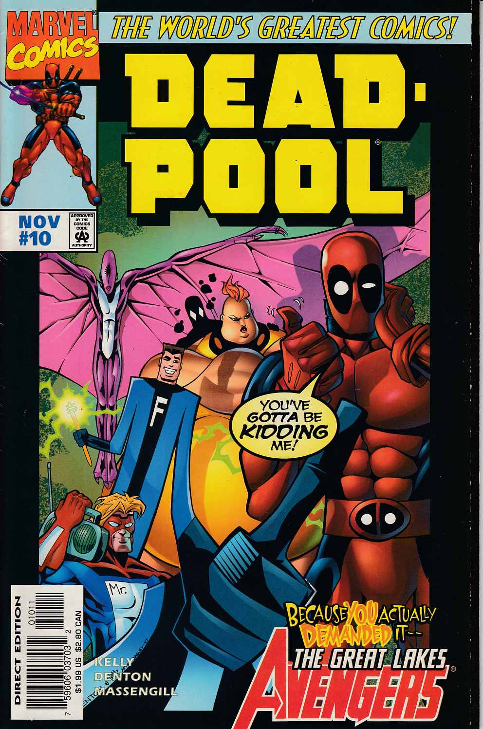Deadpool #10 Very Fine (8.0) [Marvel Comic] LARGE
