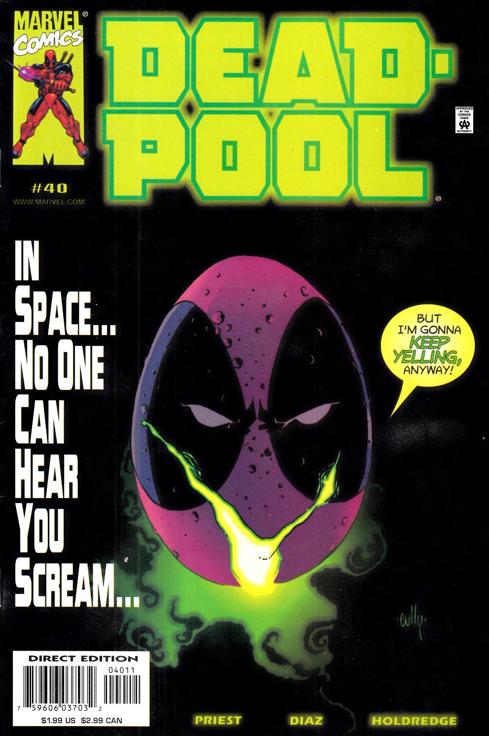 Deadpool #40 Near Mint Minus (9.2) [Marvel Comic] THUMBNAIL