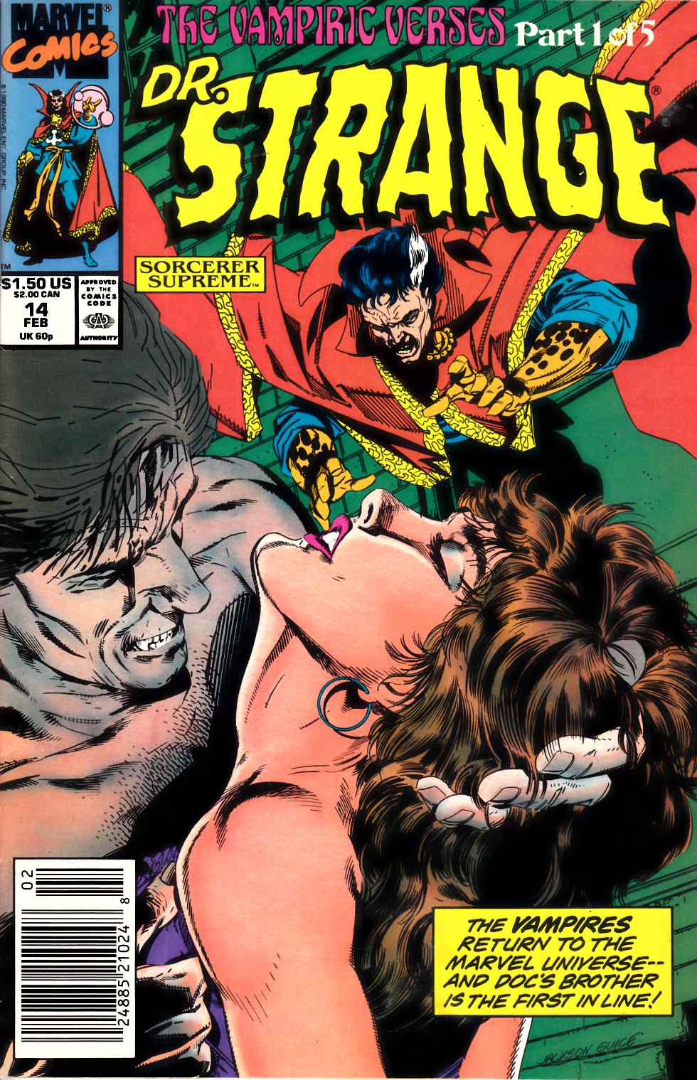 Doctor Strange #14 Newsstand Edition Very Fine (8.0) [Marvel Comic] LARGE