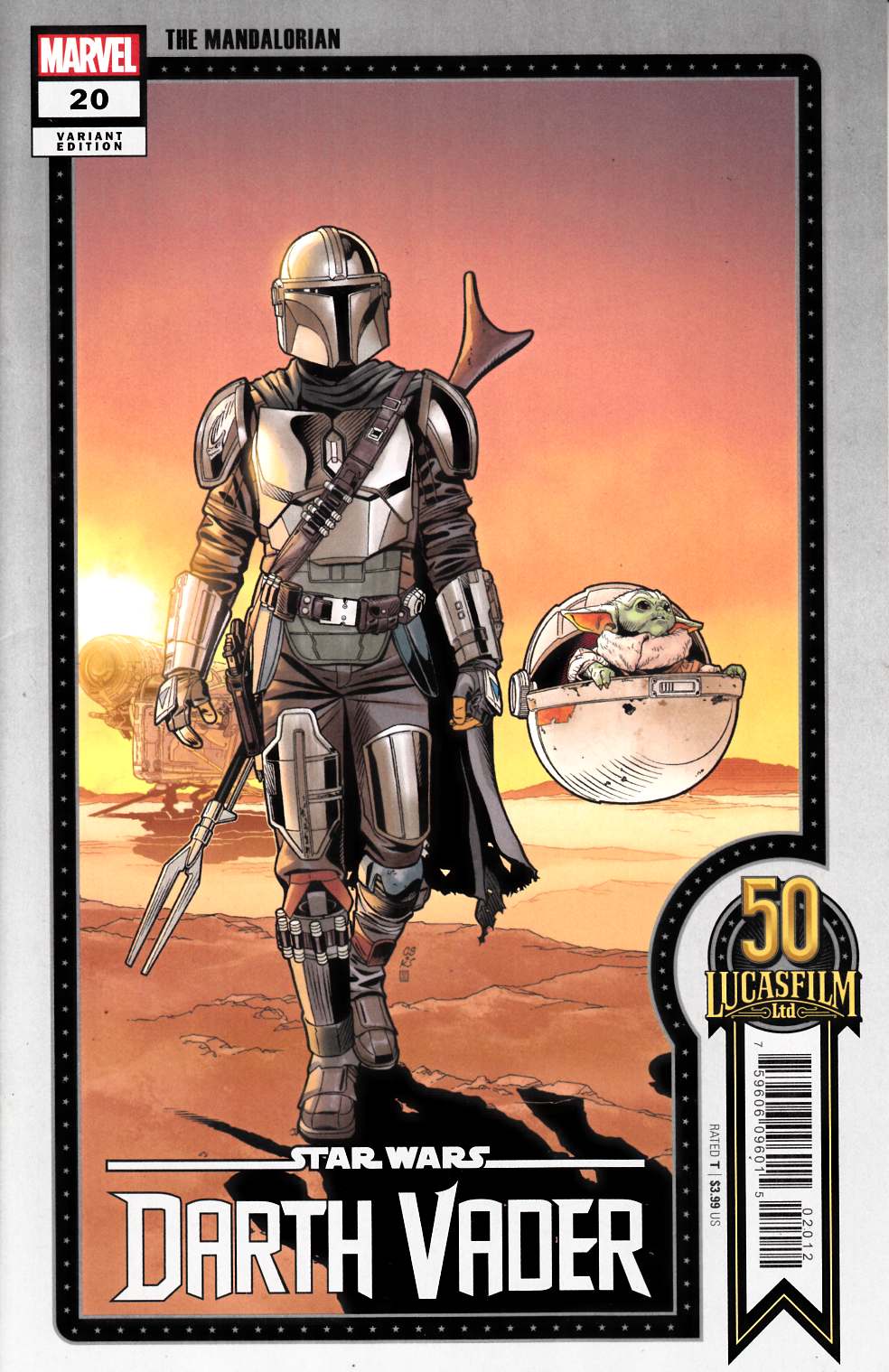 Star Wars Darth Vader #20 Lucasfilm Variant Cover Second Printing Near Mint (9.4) [Marvel Comic] LARGE