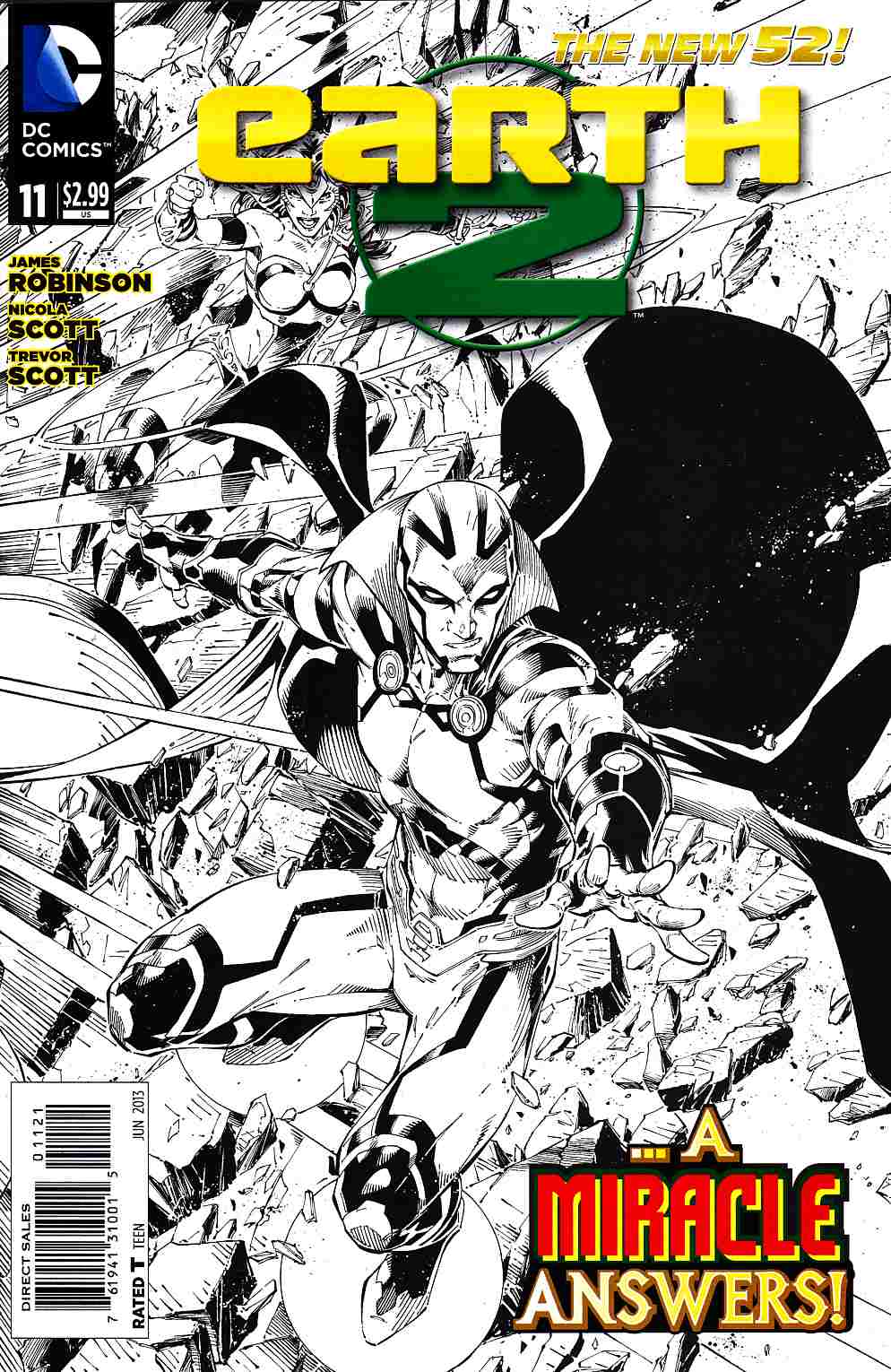 Earth 2 #11 Booth B&W Variant Cover [DC Comic] LARGE