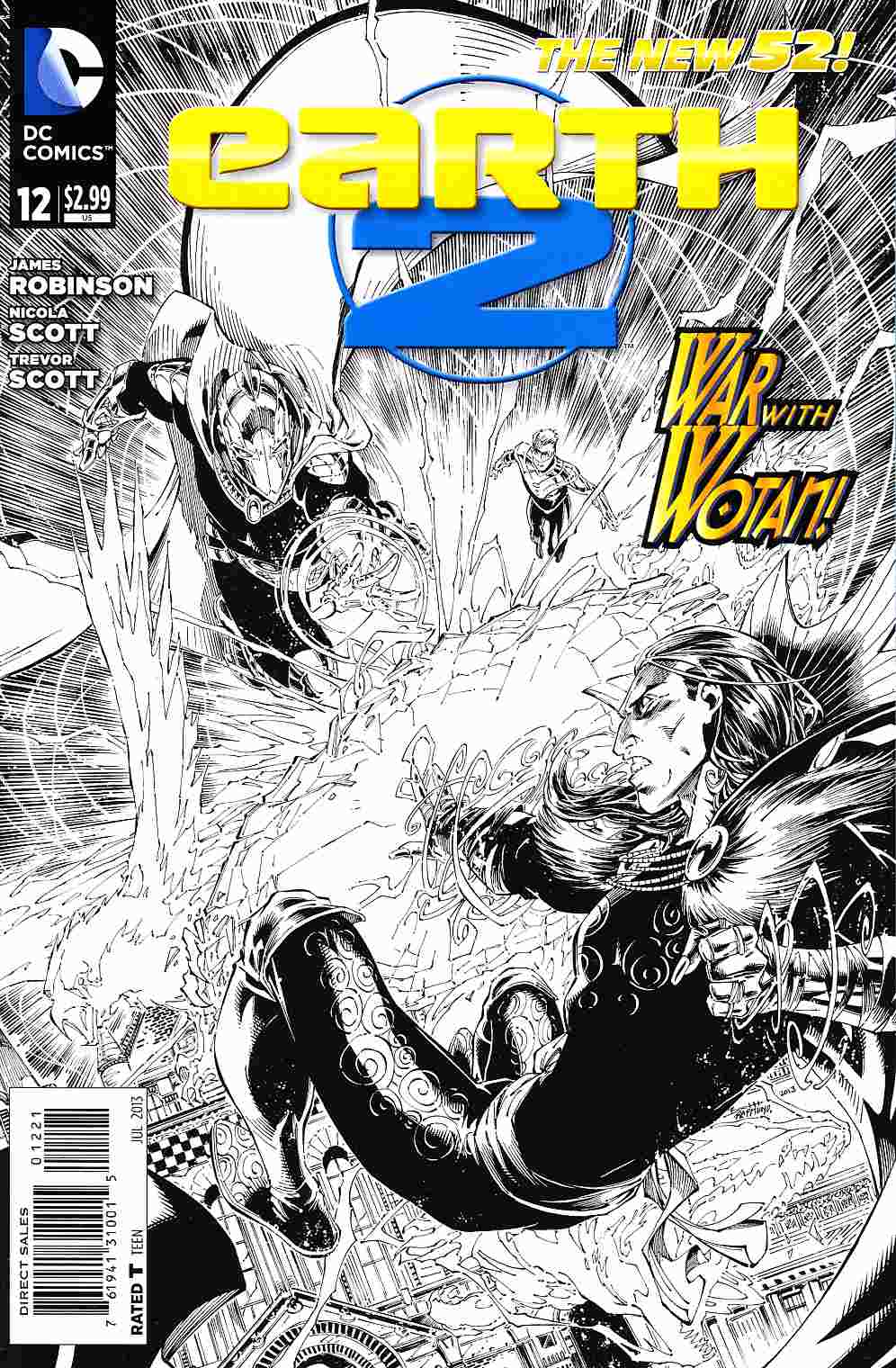 Earth 2 #12 Booth B&W Variant Cover [DC Comic] THUMBNAIL