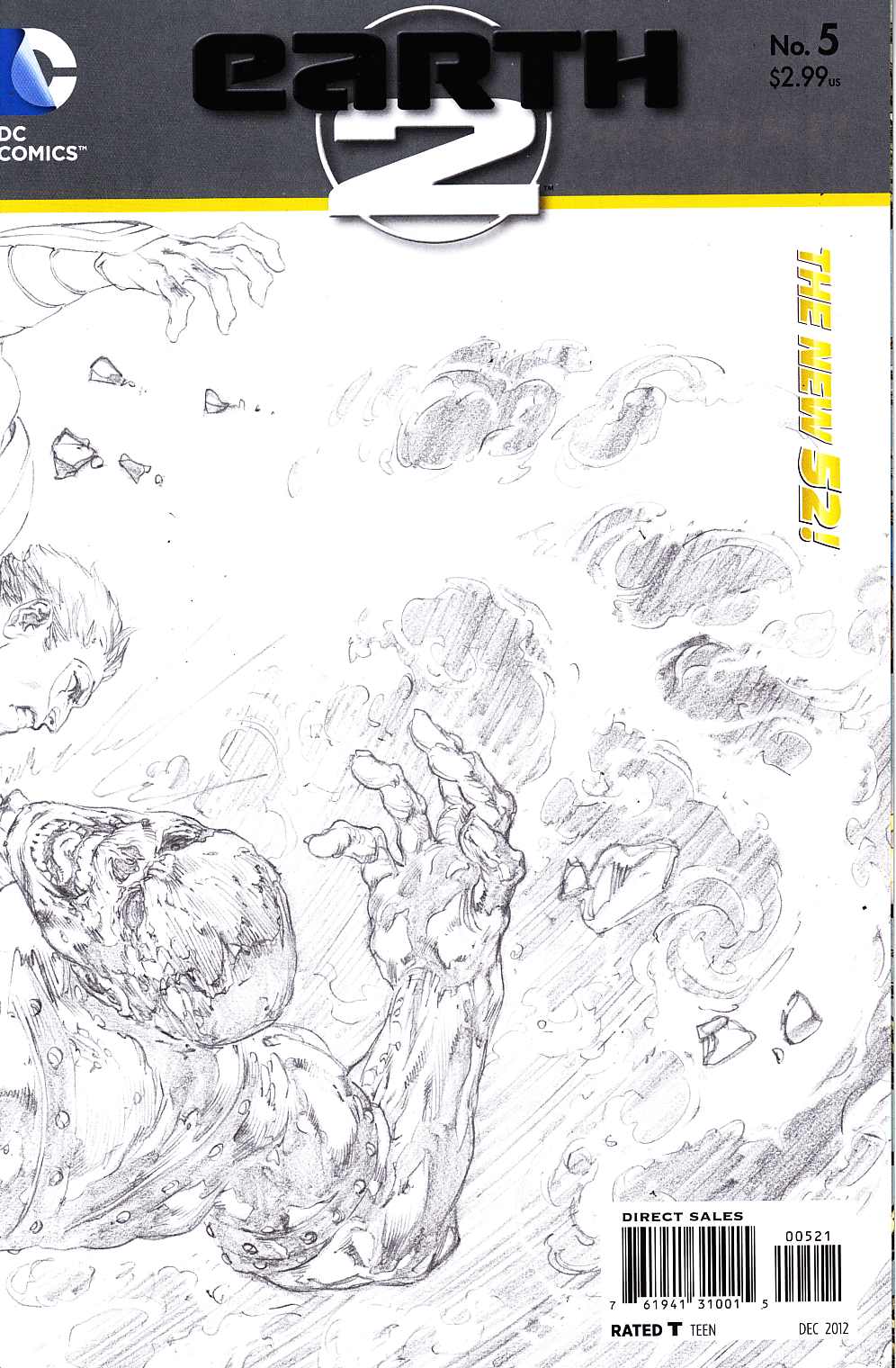 Earth 2 #5 Reis B&W Variant Cover [DC Comic] LARGE
