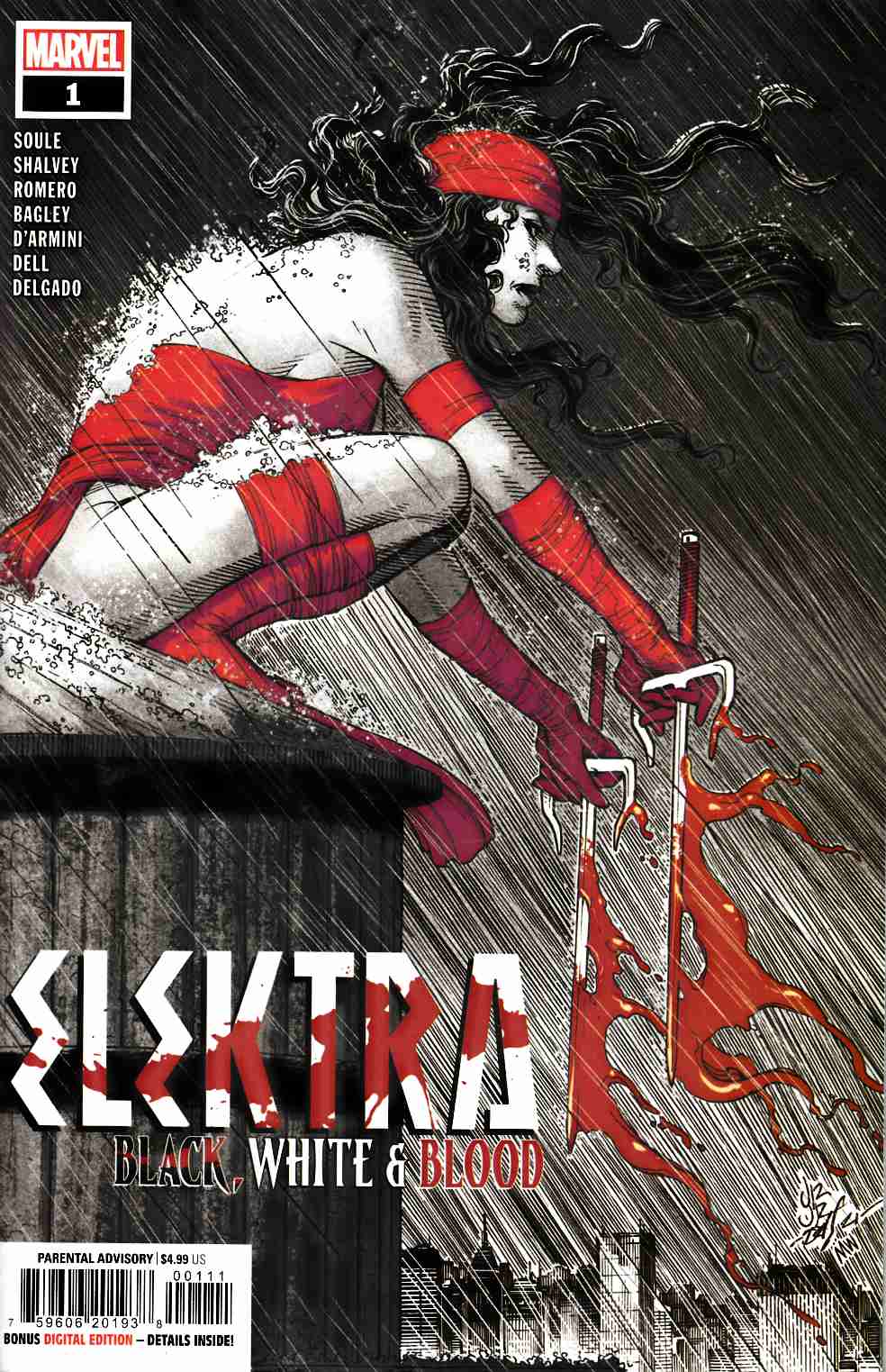 Elektra Black White & Blood #1 Near Mint (9.4) [Marvel Comic] LARGE