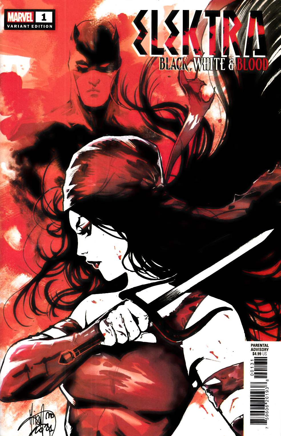 Elektra Black White & Blood #1 Andolfo  Variant Cover Near Mint (9.4) [Marvel Comic] LARGE