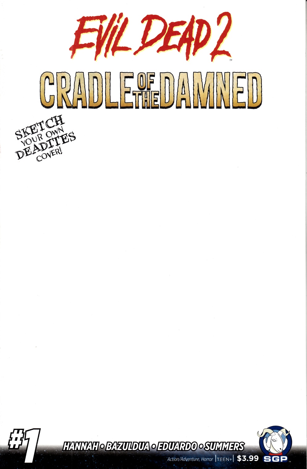 Evil Dead 2 Cradle of the Damned #1 Blank Cover Near Mint (9.4) [Space Goat Comic] LARGE