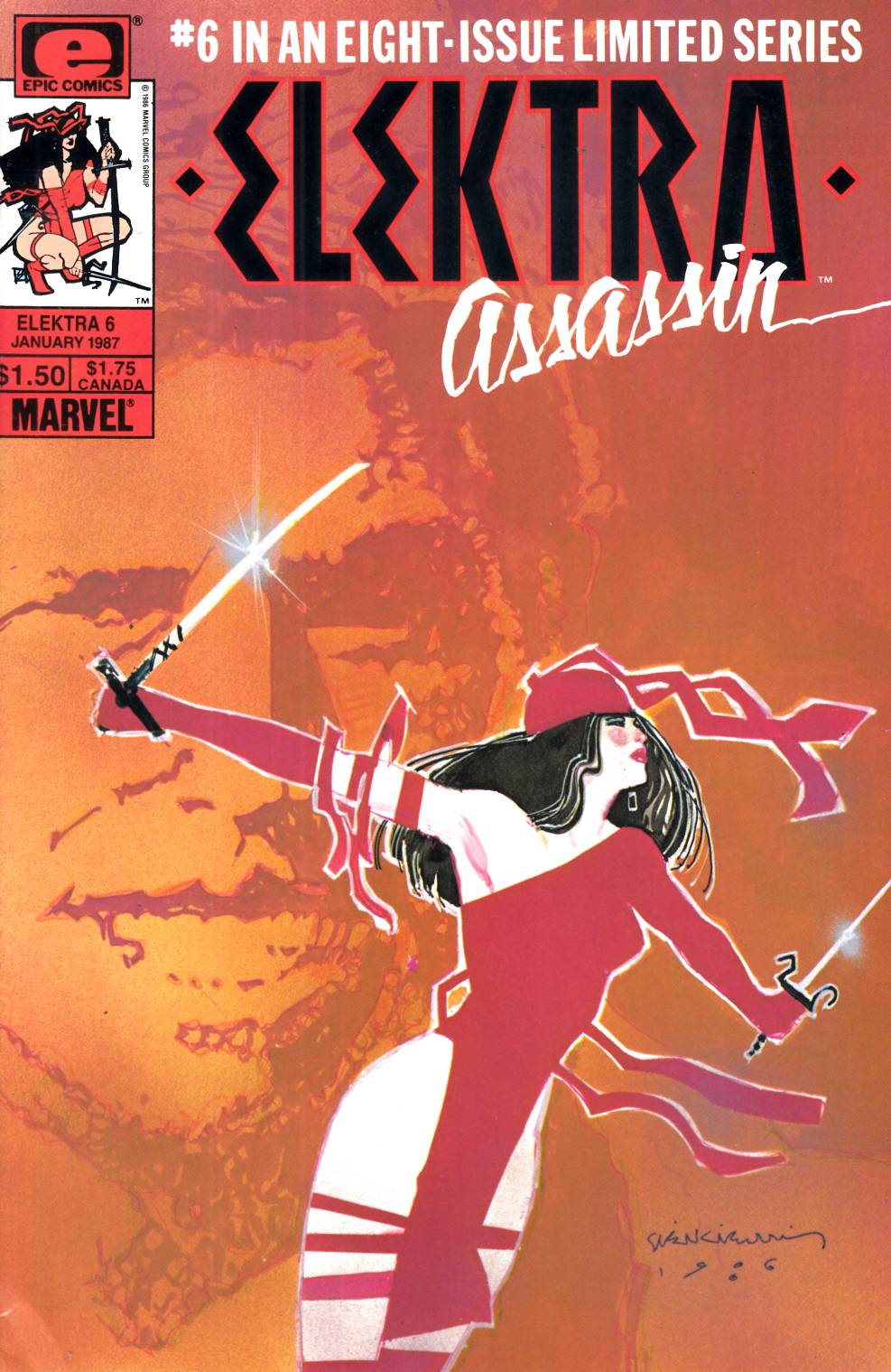 Elektra Assassin #6 Fine Minus (5.5) [Marvel Comic] LARGE