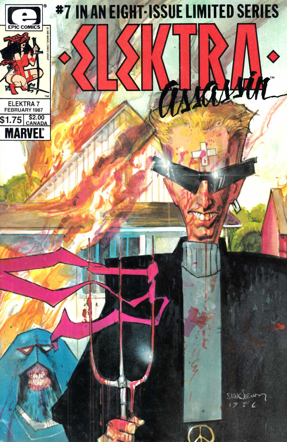 Elektra Assassin #7 Fine Minus (5.5) [Marvel Comic] LARGE