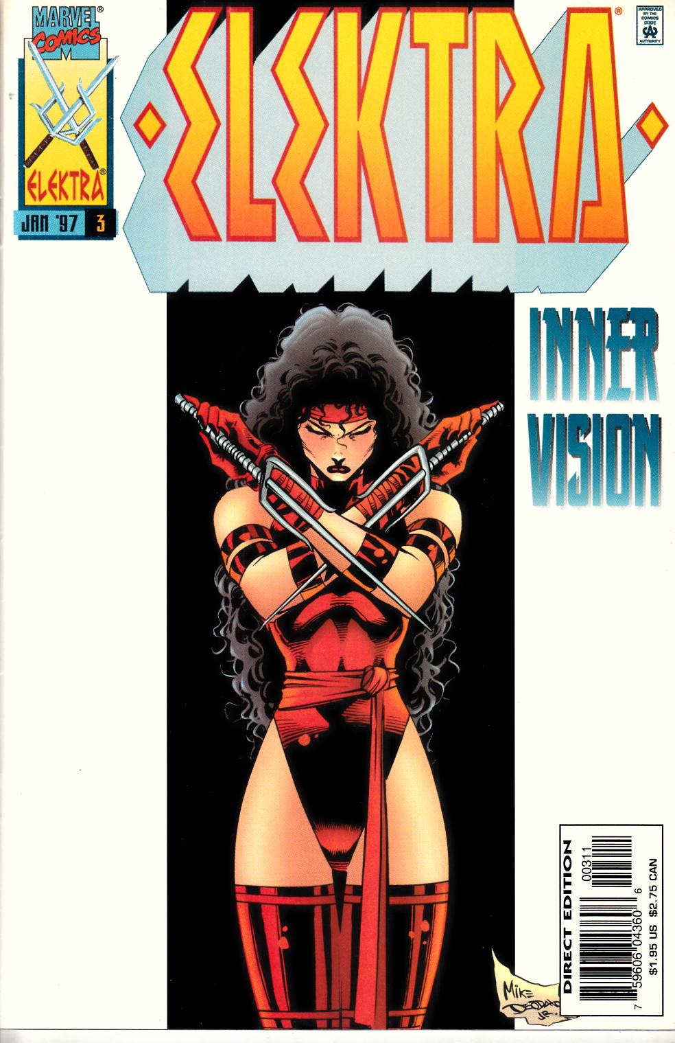 Elektra #3 Very Fine (8.0) [Marvel Comic] LARGE