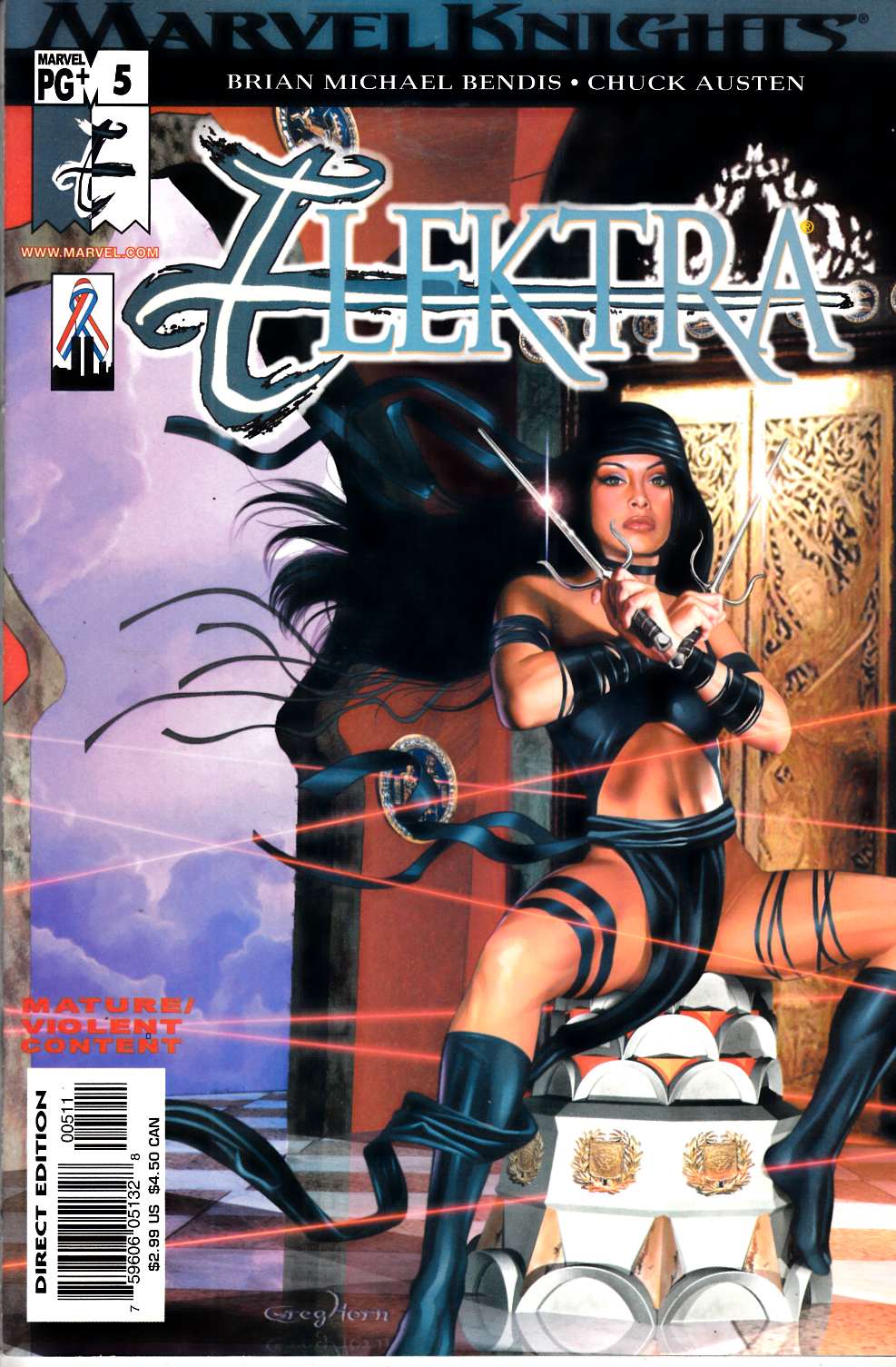 Elektra #5 Near Mint Minus (9.2) [Marvel Comic] THUMBNAIL