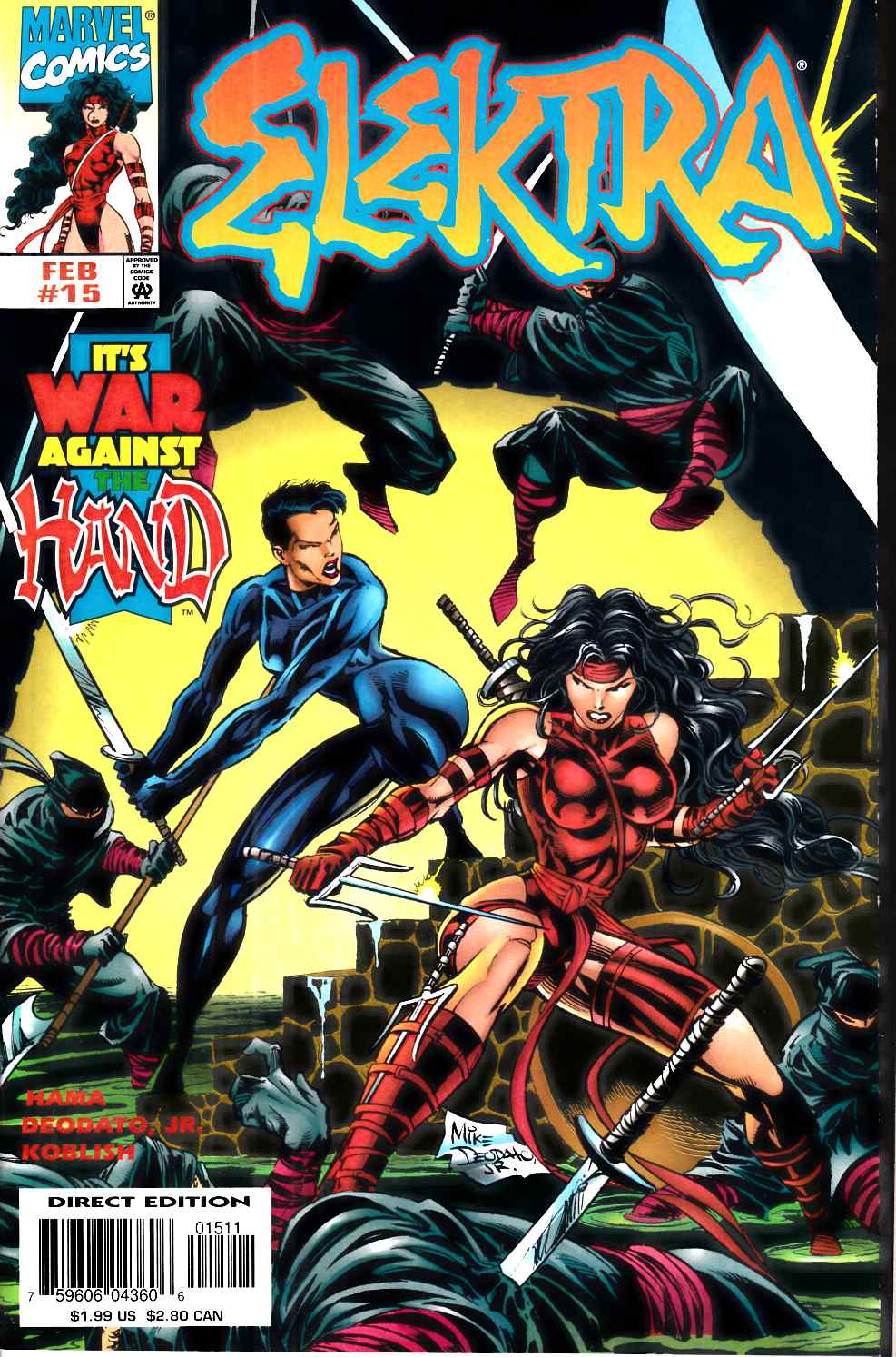Elektra #15 Very Fine (8.0) [Marvel Comic] THUMBNAIL