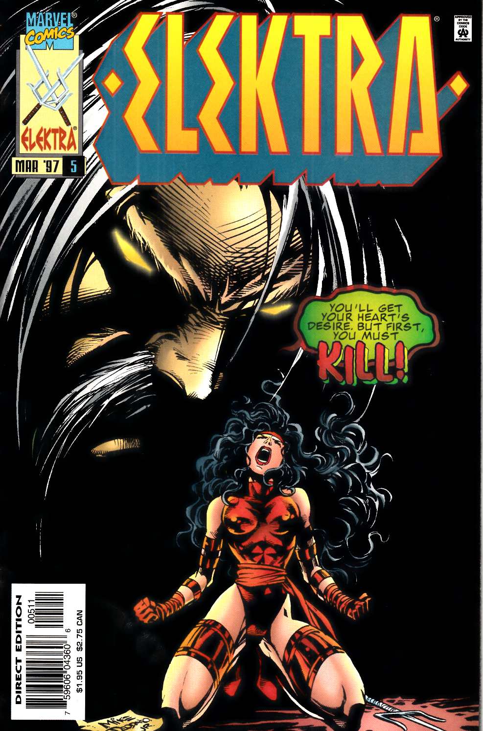 Elektra #5 Near Mint (9.4) [Marvel Comic] THUMBNAIL