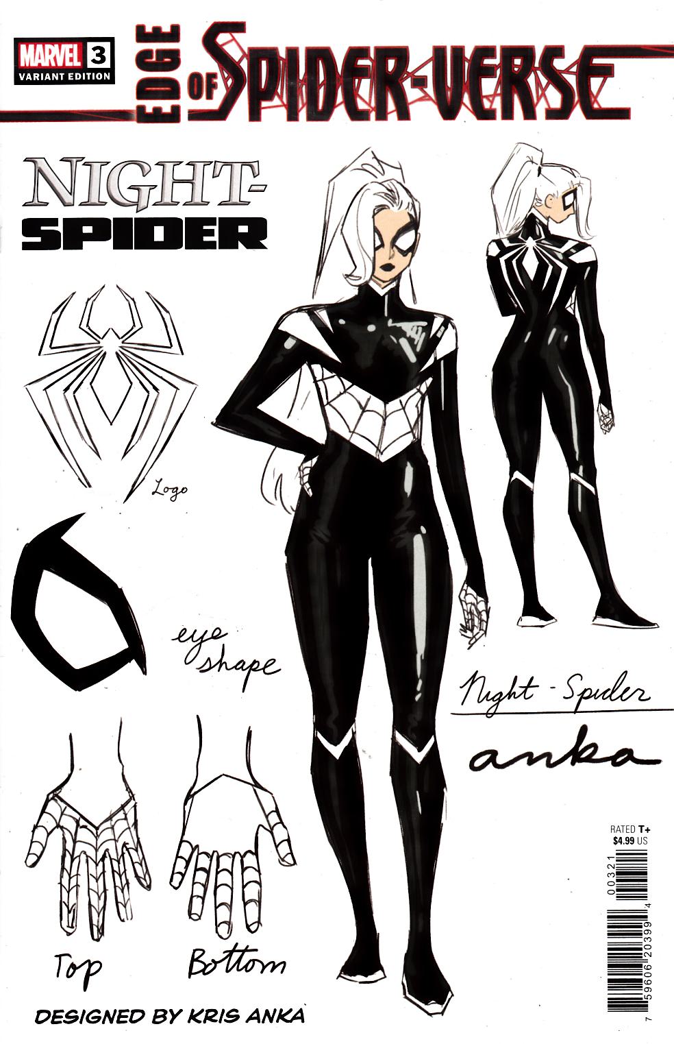 Edge of Spider-Verse #3 Anka Design Variant Cover Near Mint (9.4) [Marvel Comic] LARGE
