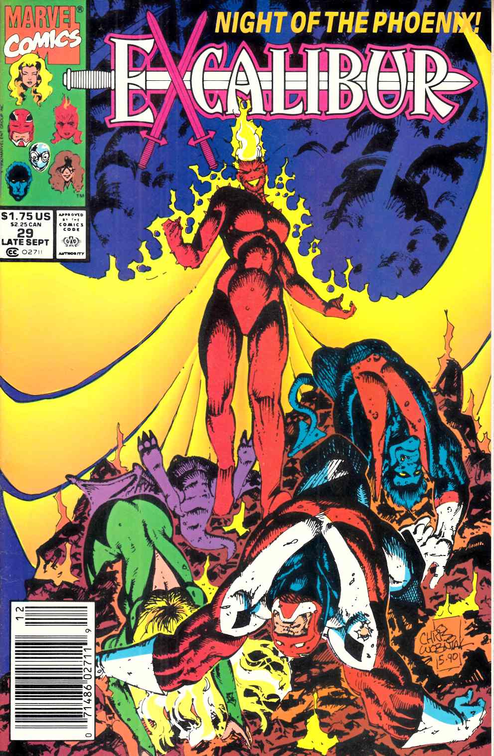 Excalibur #29 Newsstand Edition Very Fine (8.0) [Marvel Comic] LARGE