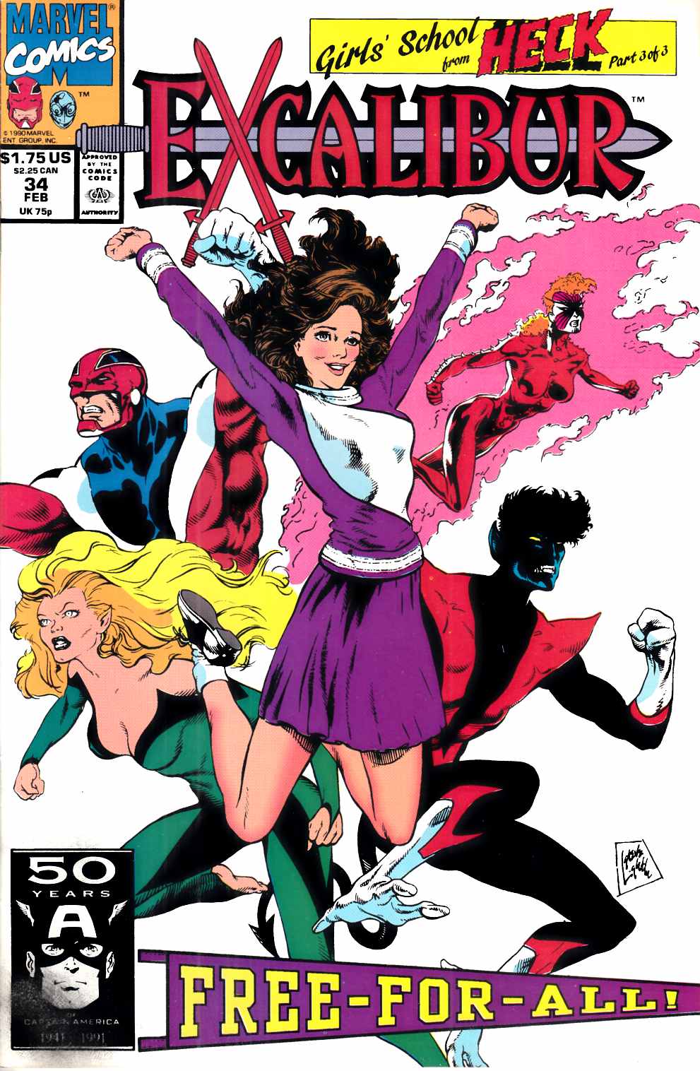 Excalibur #34 Very Good (4.0) [Marvel Comic] THUMBNAIL