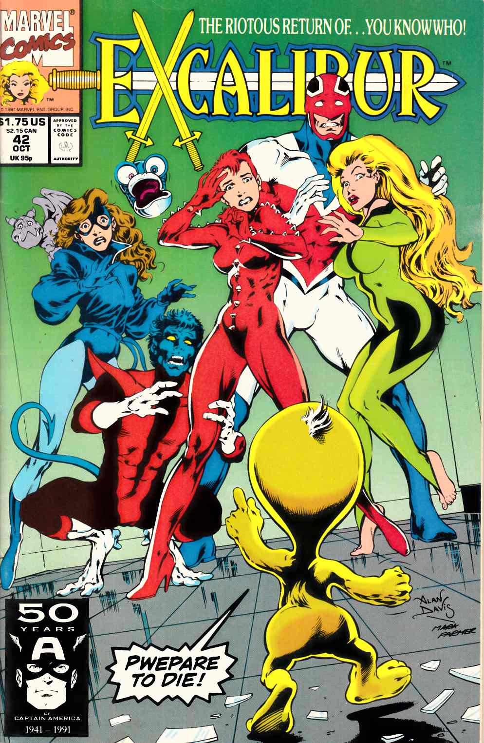 Excalibur #42 Very Fine (8.0) [Marvel Comic] LARGE