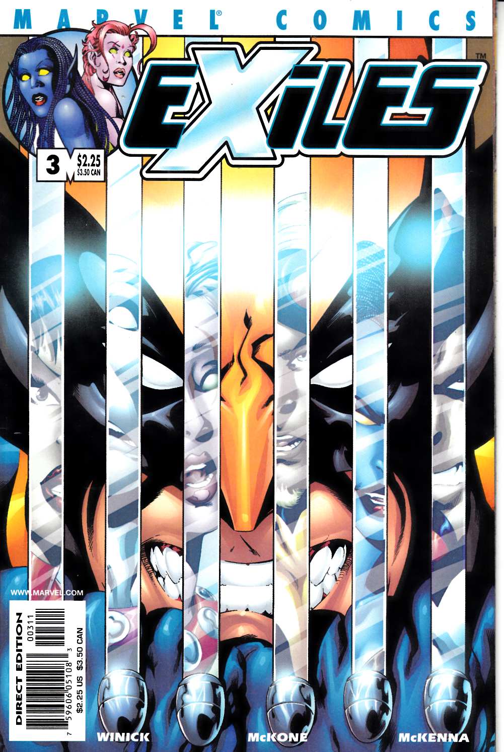 Exiles #3 Near Mint Minus (9.2) [Marvel Comic] LARGE