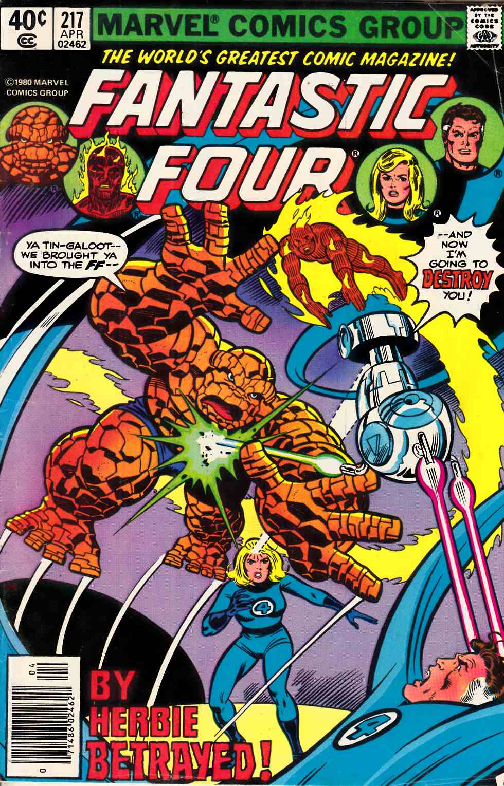 Fantastic Four #217 Newsstand Edition Very Good Plus (4.5) [Marvel Comic] LARGE