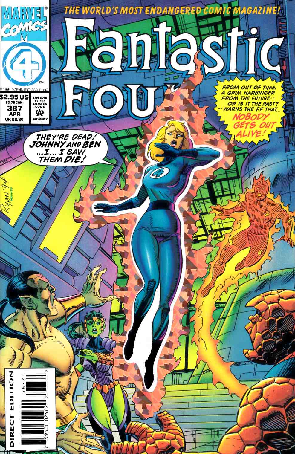 Fantastic Four #387 Die-Cut Edition Near Mint (9.4) [Marvel Comic] THUMBNAIL