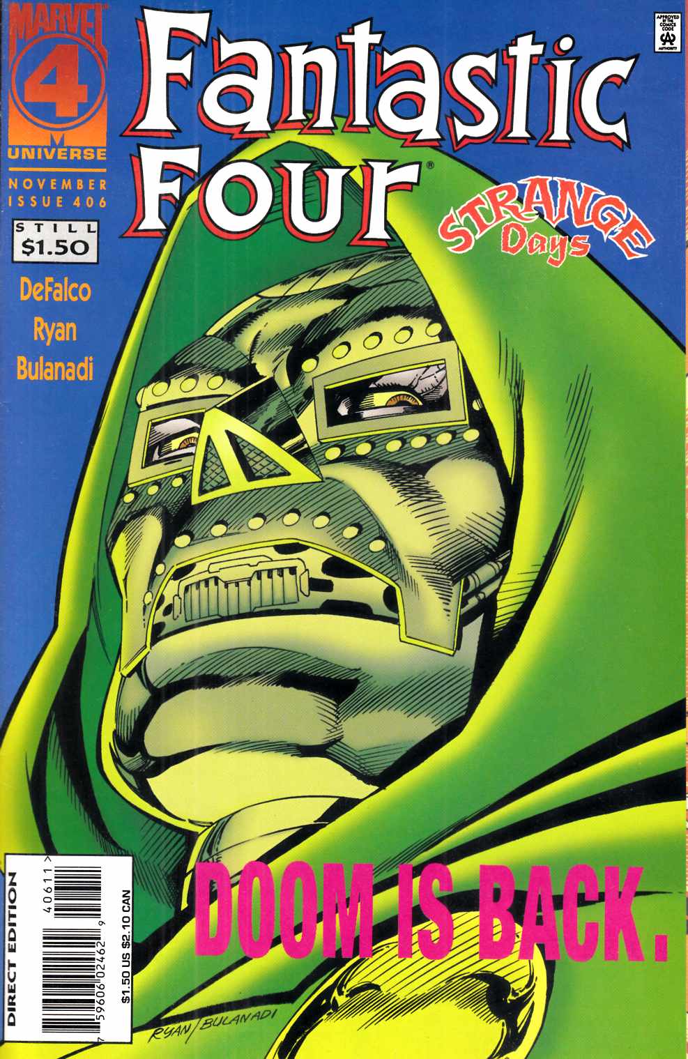 Fantastic Four #406 Very Fine (8.0) [Marvel Comic] LARGE