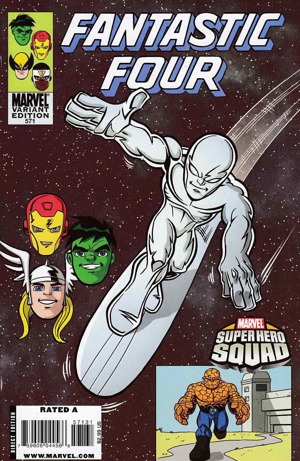 Fantastic Four #571 Super Hero Squad Variant Cover Near Mint Minus (9.2) [Marvel Comic] LARGE