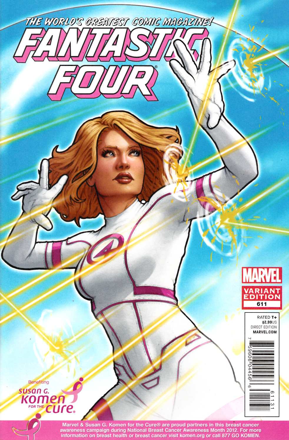 Fantastic Four #611 Komen Cure Variant Cover Near Mint (9.4) [Marvel Comic] LARGE