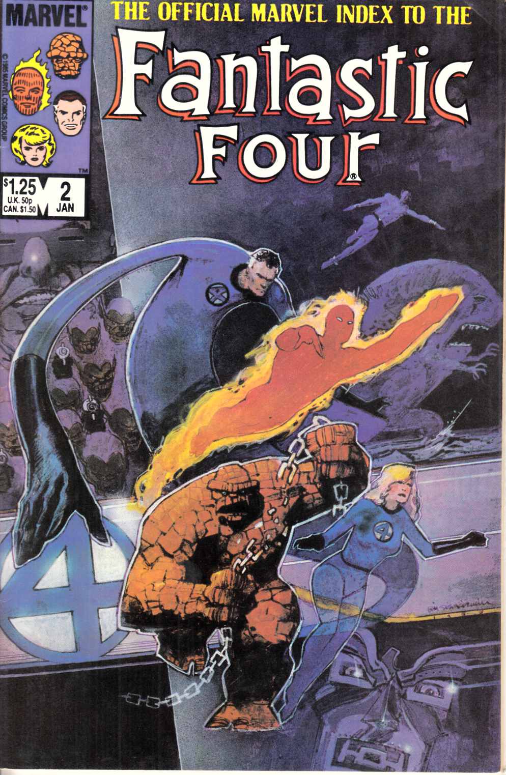 Official Marvel Index to the Fantastic Four #2 Very Good (4.0) [Marvel Comic] LARGE