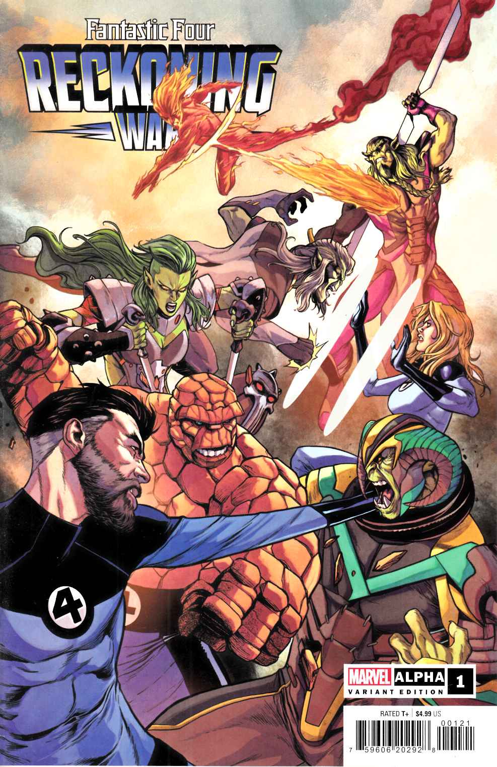 Fantastic Four Reckoning War Alpha #1 Caselli Variant Cover Near Mint (9.4) [Marvel Comic] LARGE
