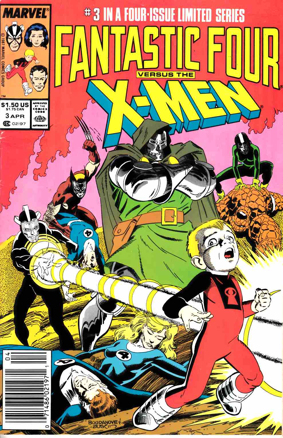 Fantastic Four vs X-Men #3 Newsstand Edition Very Fine Minus (7.5) [Marvel Comic] LARGE