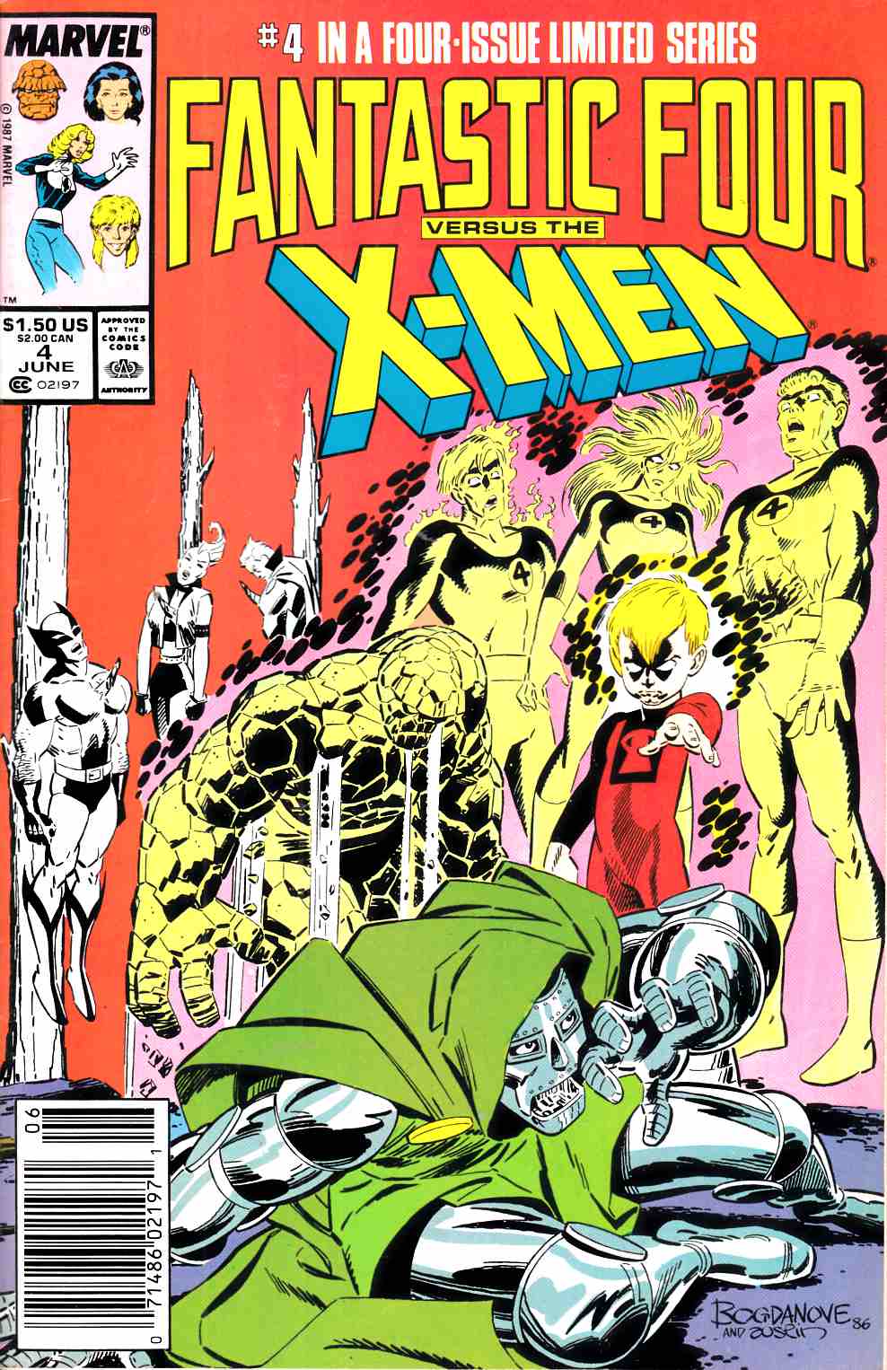Fantastic Four vs X-Men #4 Newsstand Edition Fine (6.0) [Marvel Comic] LARGE