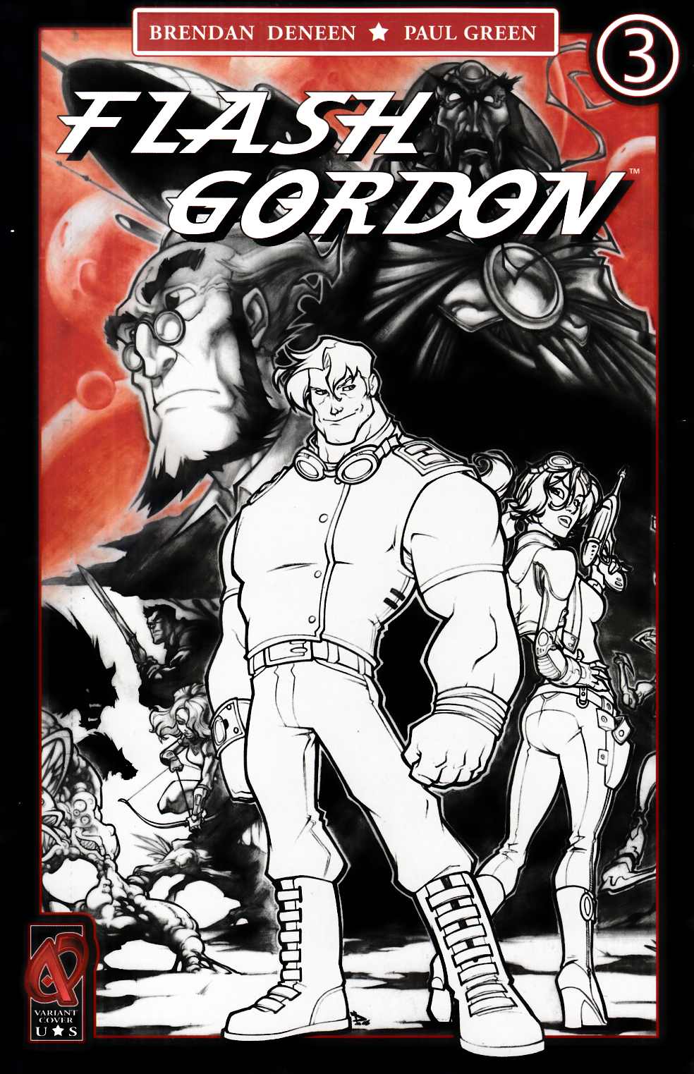 Flash Gordon #3 Black & White Variant Cover Fine (6.0) [Ardden Comic] THUMBNAIL