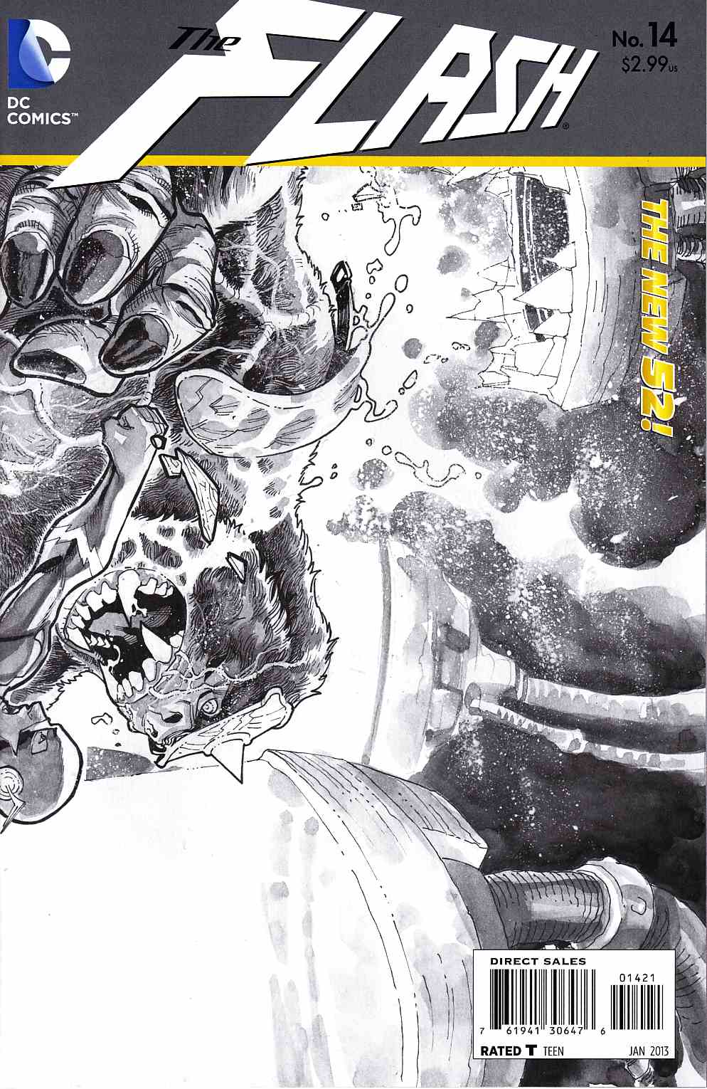 Flash #14 B&W Variant Cover [DC Comic] LARGE
