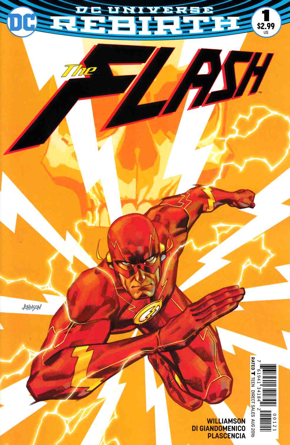 Flash #1 Johnson Variant Cover Near Mint (9.4) [DC Comic] LARGE