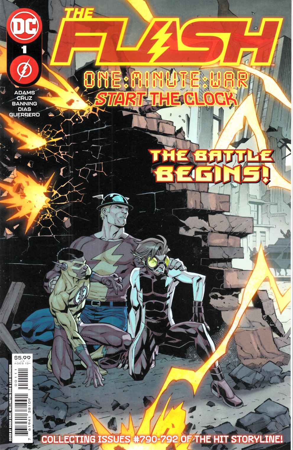 Flash One Minute War Start the Clock #1 Near Mint (9.4) [DC Comic] LARGE