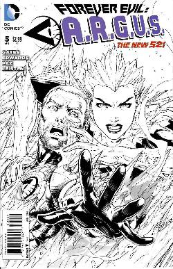 Forever Evil Argus #5 B&W Incentive Cover [Comic] LARGE