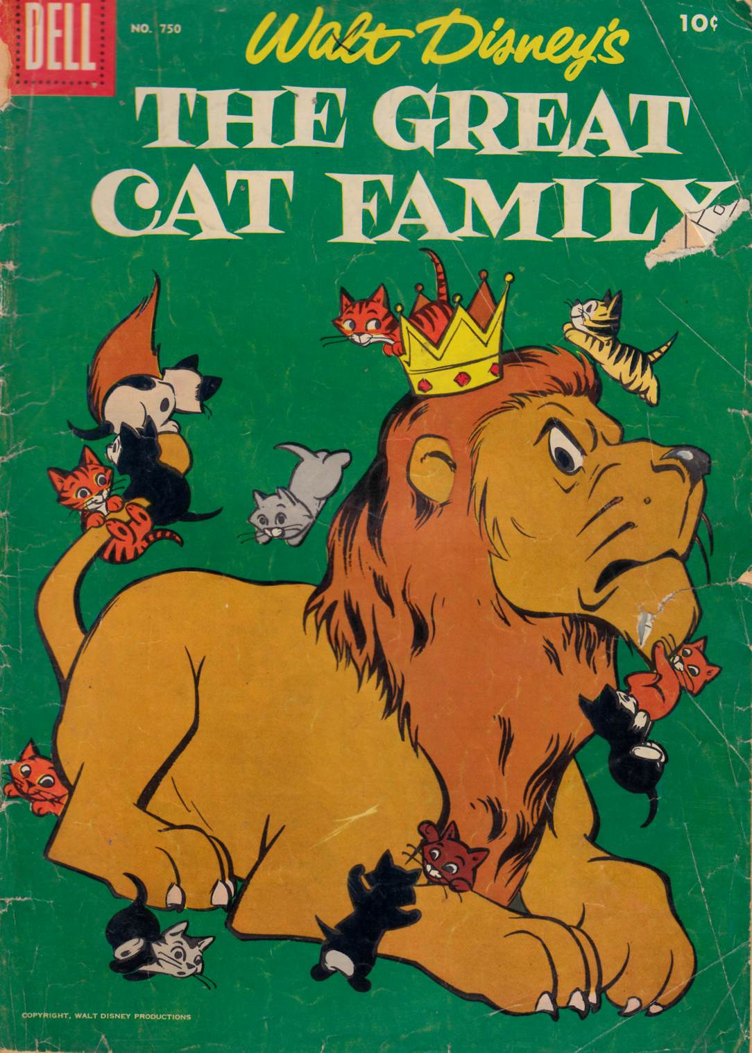 Four Color Comics #750 (The Great Cat Family) [Dell Comic] THUMBNAIL