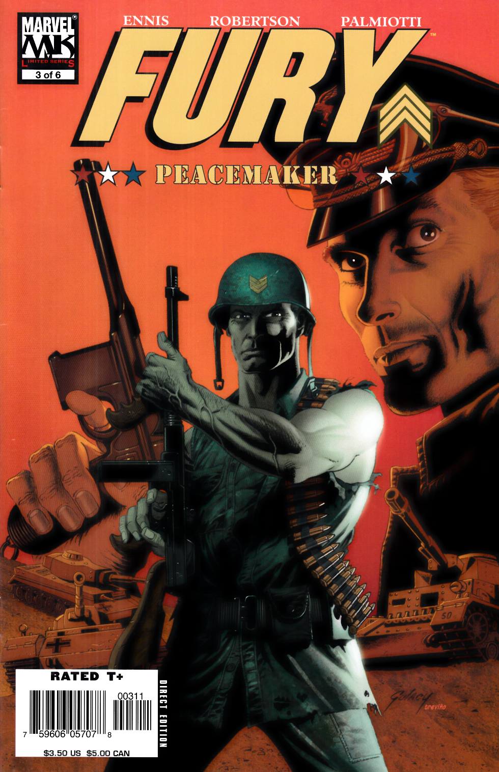 Fury Peacemaker #3 Near Mint (9.4) [Marvel Comic] LARGE