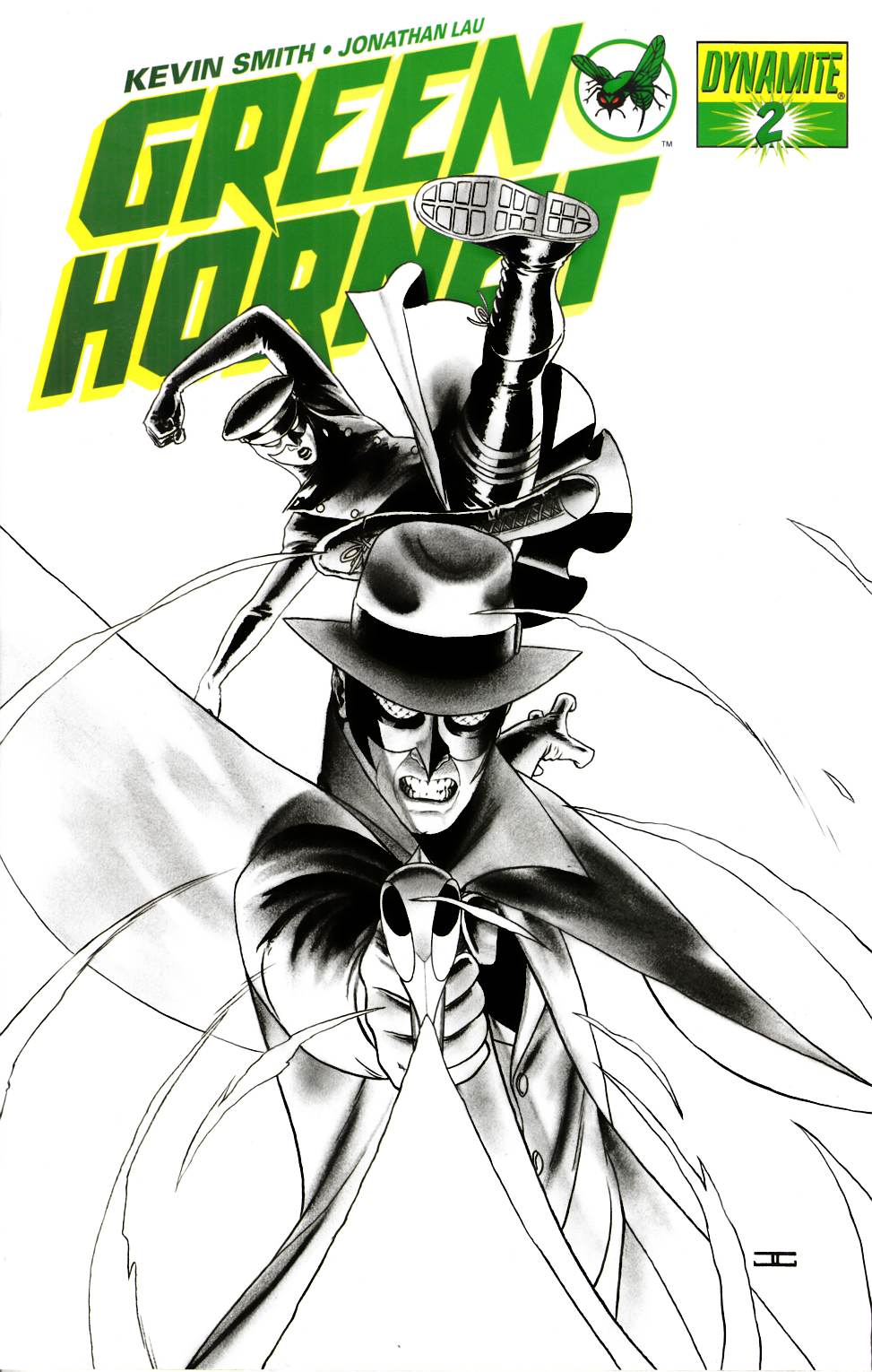 Green Hornet #2 Cassaday Sketch Cover Variant Very Fine (8.0) [Dynamite Comic] LARGE