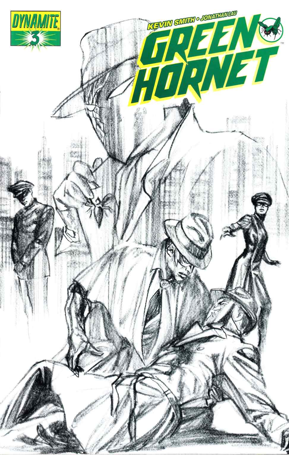 Green Hornet #3 Ross Sketch Variant Cover Very Fine (8.0) [Dynamite Comic] LARGE