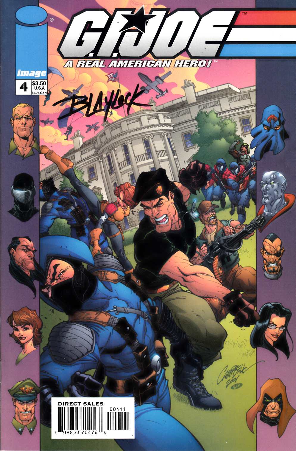 GI Joe #4 Signed by Josh Blaylock Near Mint (9.4) [Image Comic] LARGE
