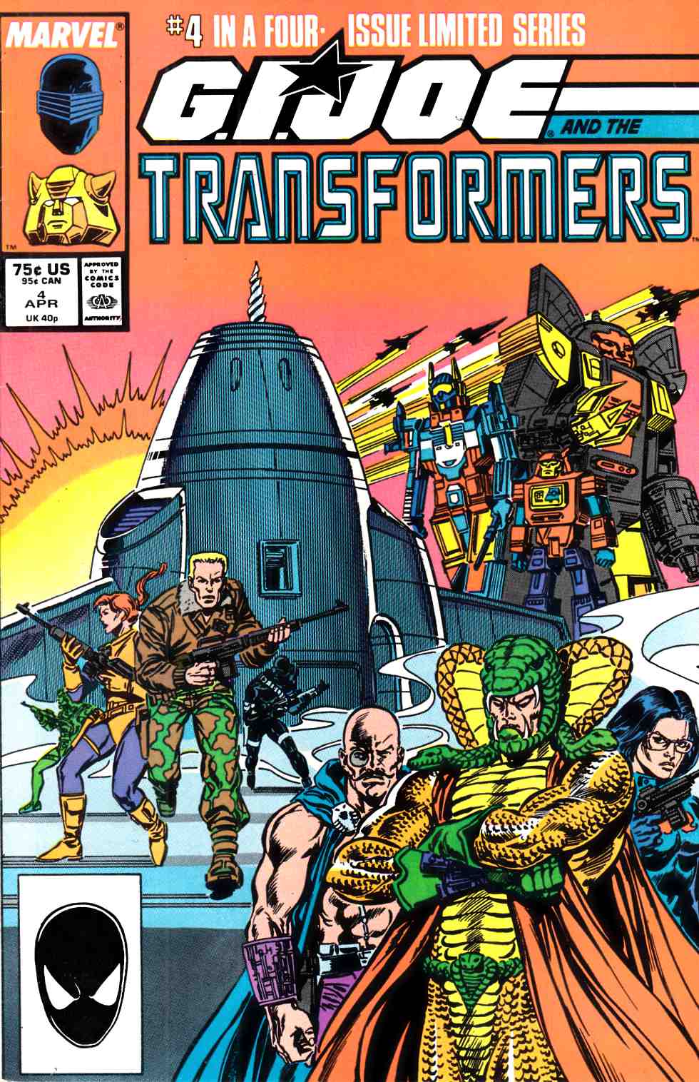 GI Joe and the Transformers #4 Fine (6.0) [Marvel Comic] THUMBNAIL