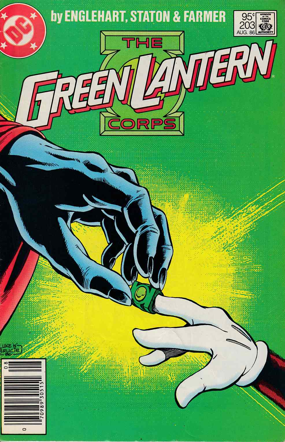 Green Lantern #203 Newsstand Edition Fine Minus (5.5) [DC Comic]