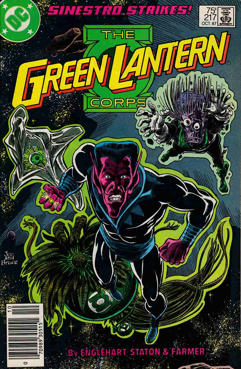 Green Lantern #217 Newsstand Edition Very Fine Minus (7.5) [DC Comic] THUMBNAIL