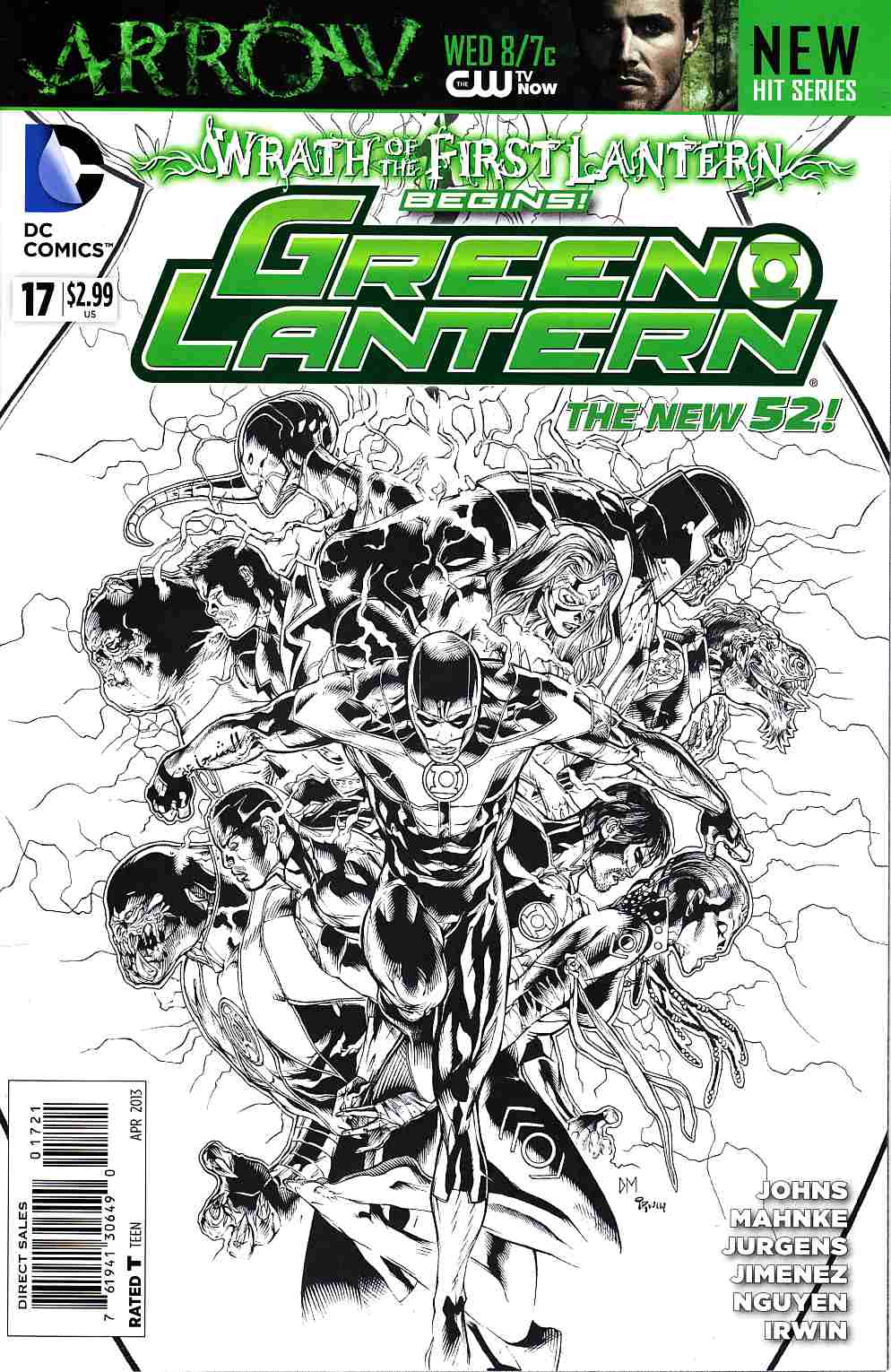 Green Lantern #17 B&W Variant Cover (Wrath) [DC Comic]