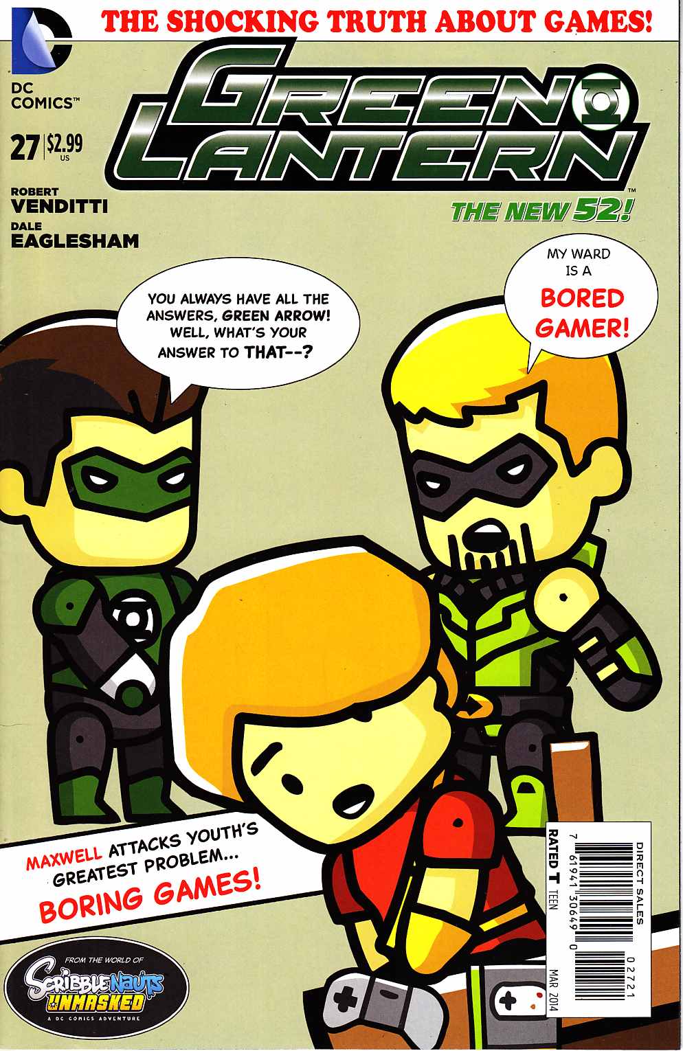 Green Lantern #27 Scribblenauts Unmasked Variant Cover [DC Comic] THUMBNAIL