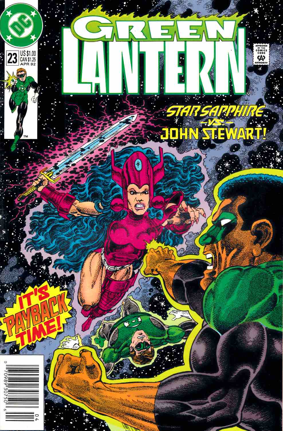 Green Lantern #23 Newsstand Edition Near Mint Minus (9.2) [DC Comic]