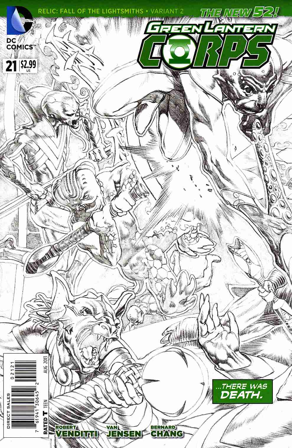 Green Lantern Corps #21 B&W Morales Variant Cover [DC Comic] LARGE