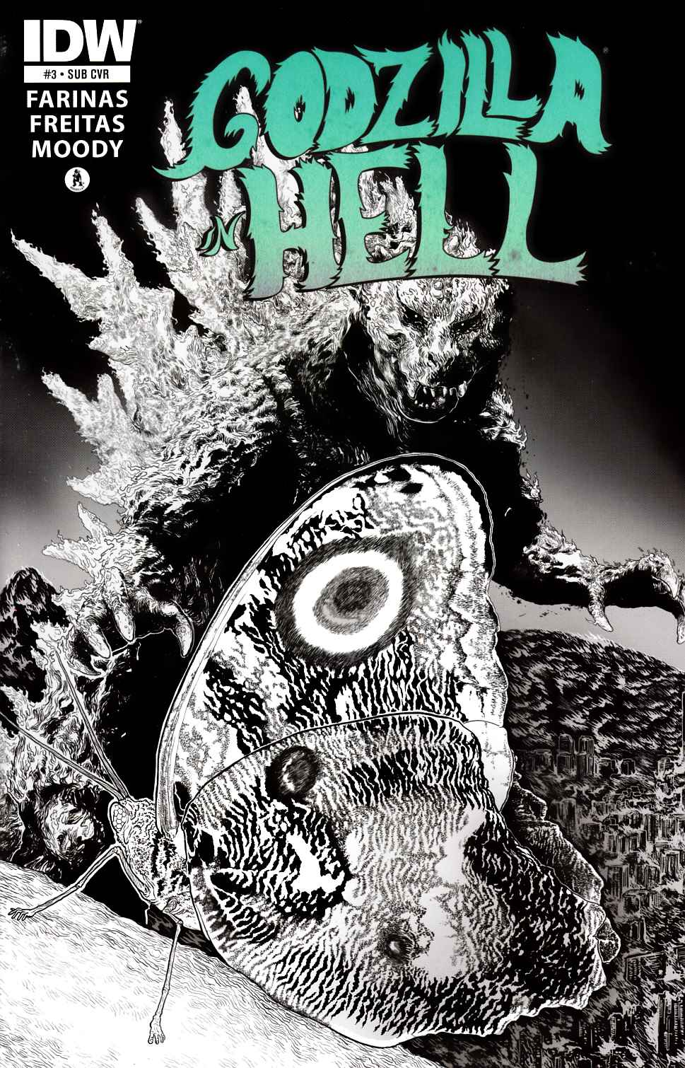 Godzilla in Hell #3 Subscription Cover Near Mint (9.4) [IDW Comic] LARGE