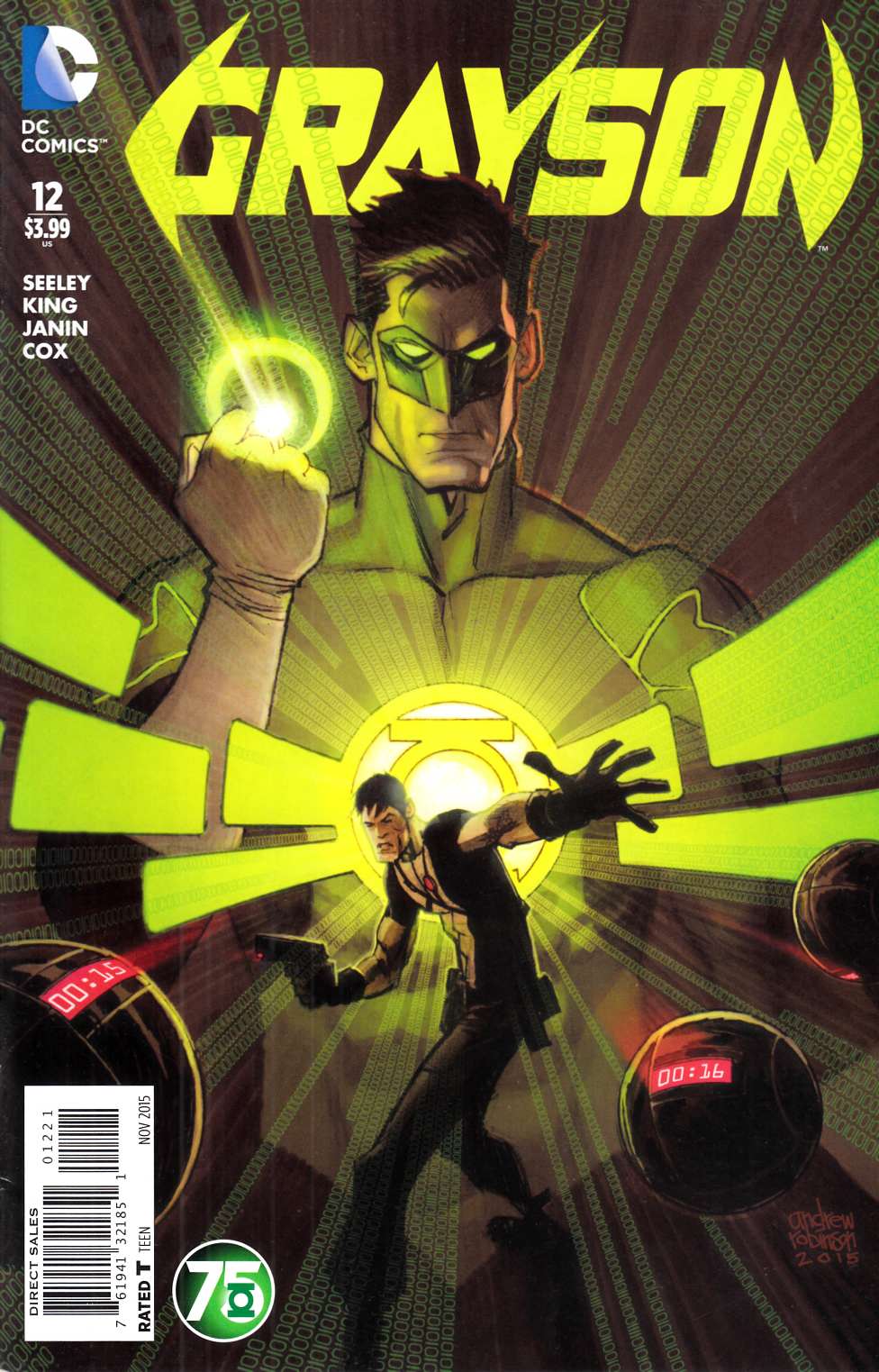 Grayson #12 Green Lantern 75th Variant Cover Very Fine (8.0) [DC Comic] LARGE