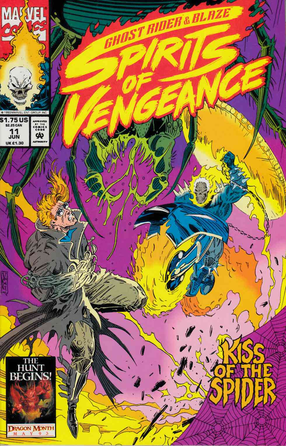 Ghost Rider & Blaze Spirits of Vengeance #11 Near Mint (9.4) [Marvel Comic] LARGE
